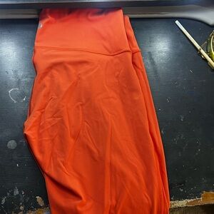 Lululemon Athletica Orange Midi Pencil Jumpsuit